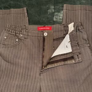 Gloria Vanderbilt Vintage Pants Women's Size 8 Petite Striped Straight Leg Brown